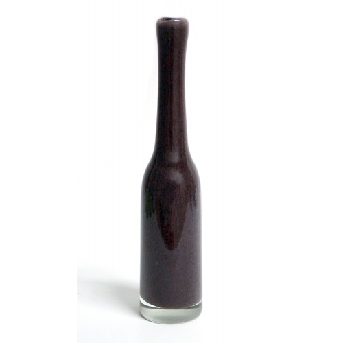 НОЛА-1-шоколад                                                             ваза бутылочная декоративная гутной работы шоколад