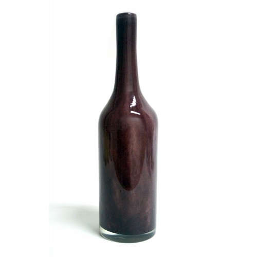 НОЛА-3-шоколад                                                       ваза бутылочная декоративная гутной работы шоколад
